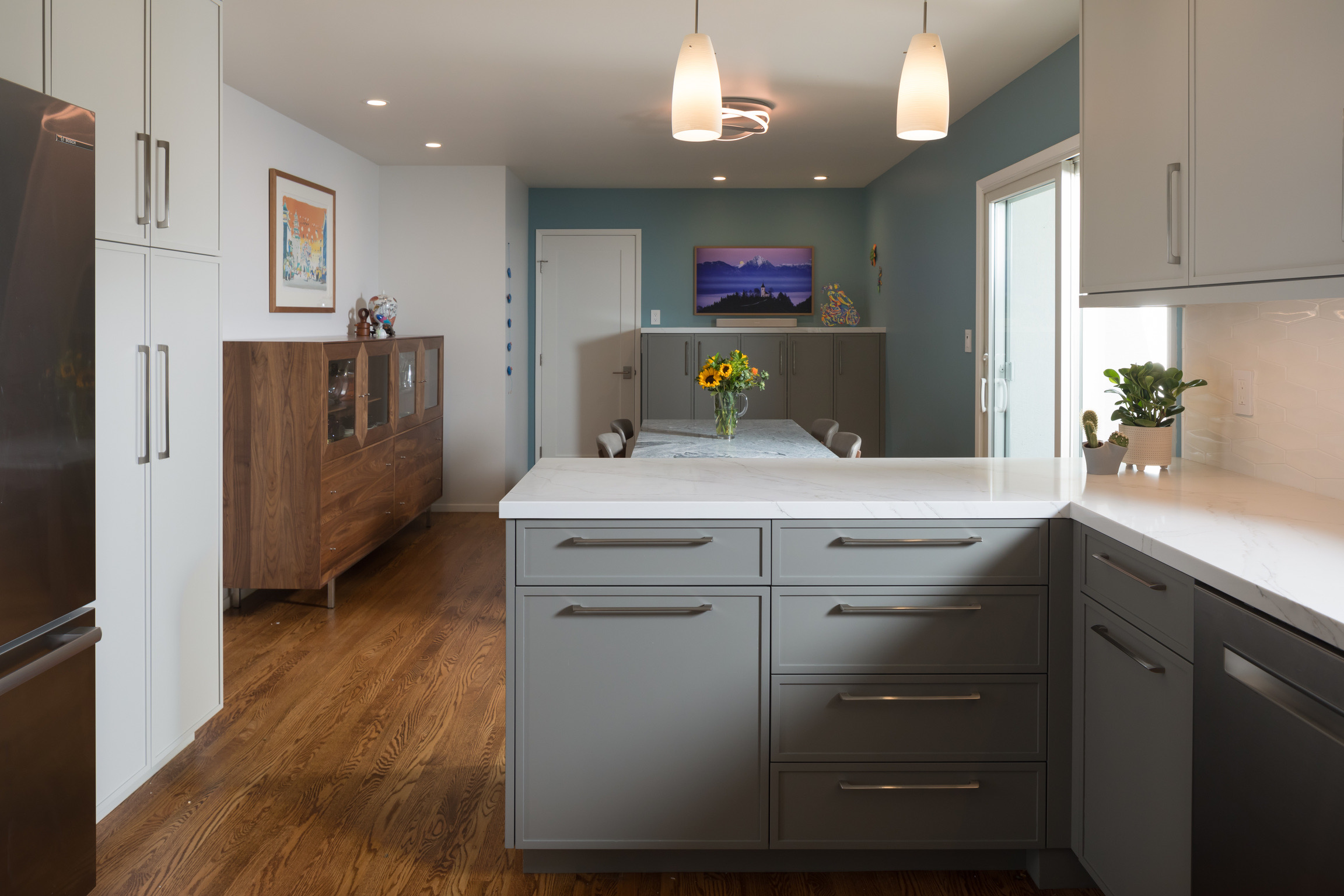 Open-concept El Cerrito kitchen and dining area with updated cabinetry, modern fixtures, spacious layout, and optimized natural light.