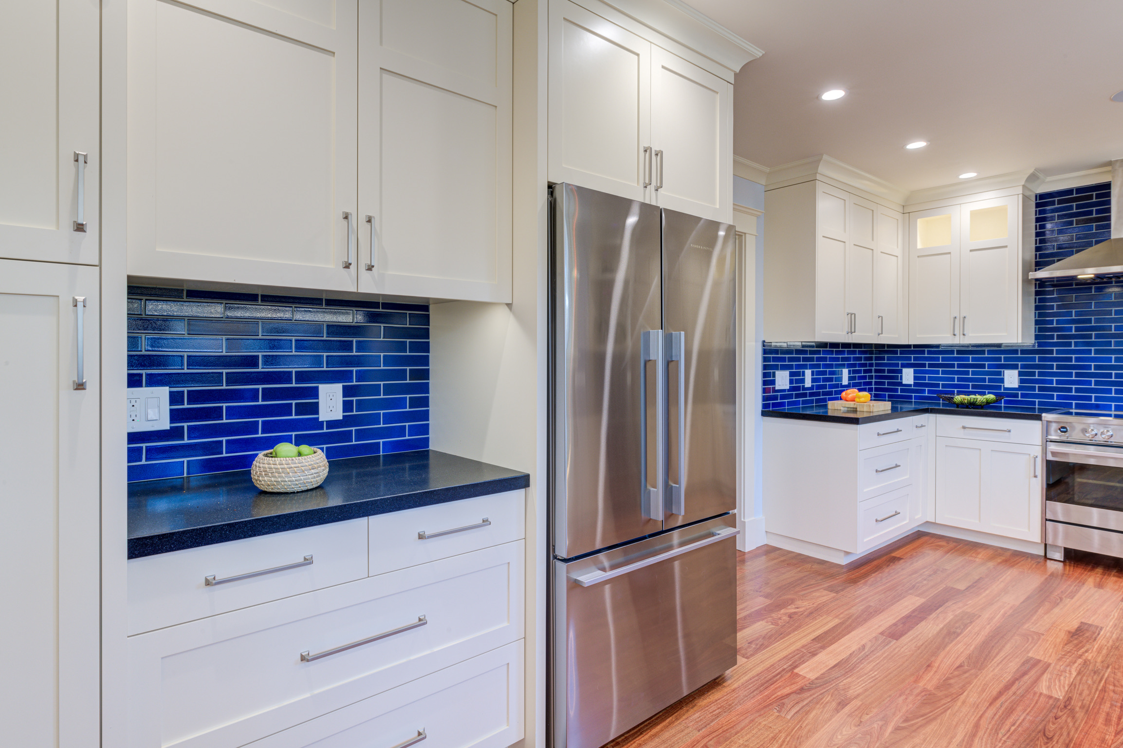 Modern Oakland kitchen with updated cabinetry, durable surfaces, quality appliances, and ready infrastructure for redevelopment.