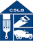 Logo with "CSLB" inside a house shape, featuring icons for building, plumbing, painting, and construction trades—Contractors State License Board.