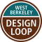 Circular logo displaying West Berkeley and Design Loop, emphasizing community identity and collaborative redevelopment efforts.